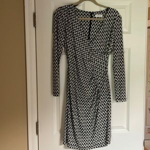 Calvin Klein black and white dress